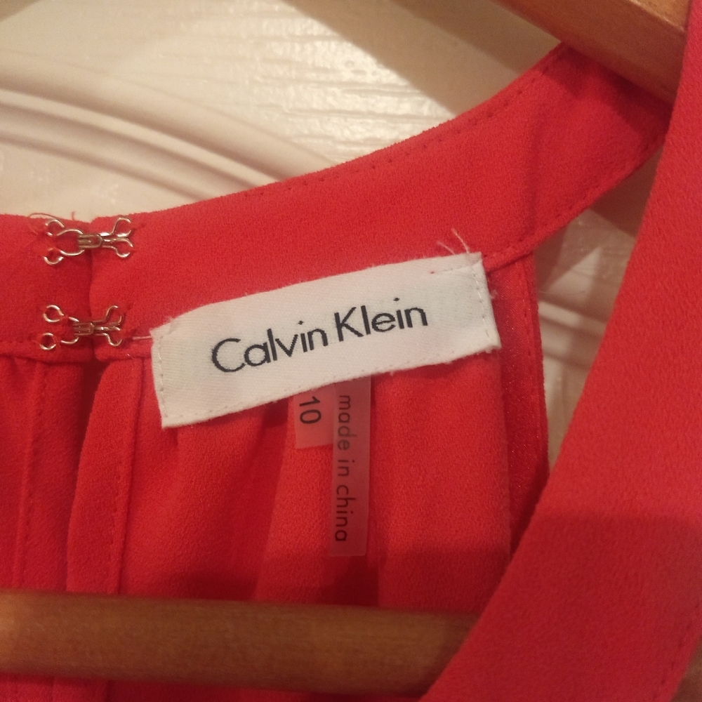 Calvin Klein size 10 pink/salmon dress
